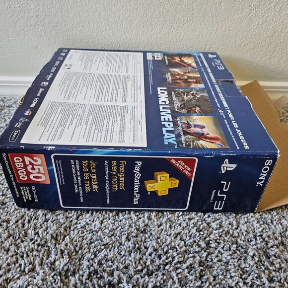 EMPTY BOX Sony PS3 250GB Empty Box For PlayStation 3 Console NO CONTENTS - Picture 8 of 9